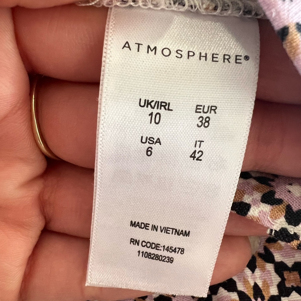 Atmosphere print pants, women’s size 6 - Picture 5 of 7